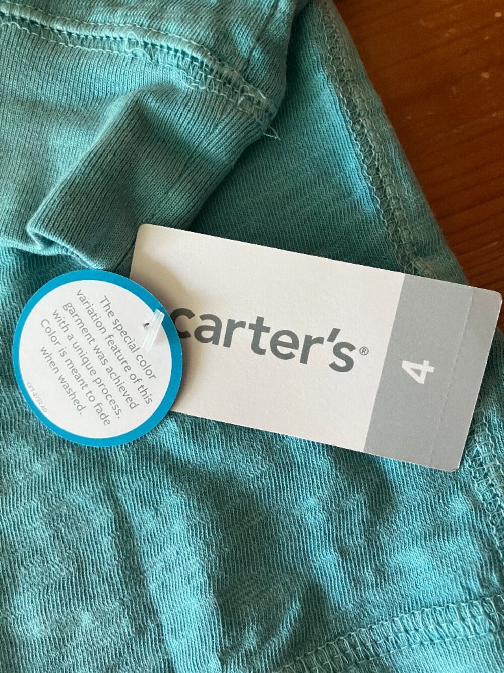 CARTER'S Boy's Polo shirt Turquoise color Size 4 Cotton - Picture 2 of 8